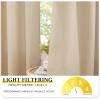 imageNICETOWN Natural Linen Curtains ampamp Drapes for Windows 84 inch Long Rod Pocket ampamp Back Tab Thick Flax Semi Sheer Privacy Assured with Light Filtering for BedroomLiving Room W55 x L84 2 PiecesTaupe