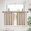imageNICETOWN Natural Linen Curtains ampamp Drapes for Windows 84 inch Long Rod Pocket ampamp Back Tab Thick Flax Semi Sheer Privacy Assured with Light Filtering for BedroomLiving Room W55 x L84 2 PiecesAngora