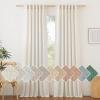 imageNICETOWN Natural Linen Curtains ampamp Drapes for Windows 84 inch Long Rod Pocket ampamp Back Tab Thick Flax Semi Sheer Privacy Assured with Light Filtering for BedroomLiving Room W55 x L84 2 PiecesNatural