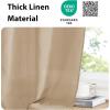 imageNICETOWN Natural Linen Curtains ampamp Drapes for Windows 84 inch Long Rod Pocket ampamp Back Tab Thick Flax Semi Sheer Privacy Assured with Light Filtering for BedroomLiving Room W55 x L84 2 PiecesTaupe