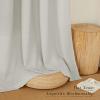 imageNICETOWN Natural Linen Curtains ampamp Drapes for Windows 84 inch Long Rod Pocket ampamp Back Tab Thick Flax Semi Sheer Privacy Assured with Light Filtering for BedroomLiving Room W55 x L84 2 PiecesGrey