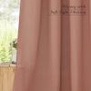 imageNICETOWN Natural Linen Curtains ampamp Drapes for Windows 84 inch Long Rod Pocket ampamp Back Tab Thick Flax Semi Sheer Privacy Assured with Light Filtering for BedroomLiving Room W55 x L84 2 PiecesTerracotta