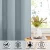 imageNICETOWN Natural Linen Curtains ampamp Drapes for Windows 84 inch Long Rod Pocket ampamp Back Tab Thick Flax Semi Sheer Privacy Assured with Light Filtering for BedroomLiving Room W55 x L84 2 PiecesStone Blue