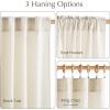 imageNICETOWN Natural Linen Curtains ampamp Drapes for Windows 84 inch Long Rod Pocket ampamp Back Tab Thick Flax Semi Sheer Privacy Assured with Light Filtering for BedroomLiving Room W55 x L84 2 PiecesNatural