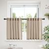 imageNICETOWN Natural Linen Curtains ampamp Drapes for Windows 84 inch Long Rod Pocket ampamp Back Tab Thick Flax Semi Sheer Privacy Assured with Light Filtering for BedroomLiving Room W55 x L84 2 PiecesAngora