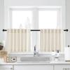 imageNICETOWN Natural Linen Curtains ampamp Drapes for Windows 84 inch Long Rod Pocket ampamp Back Tab Thick Flax Semi Sheer Privacy Assured with Light Filtering for BedroomLiving Room W55 x L84 2 PiecesNatural