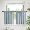 imageNICETOWN Natural Linen Curtains ampamp Drapes for Windows 84 inch Long Rod Pocket ampamp Back Tab Thick Flax Semi Sheer Privacy Assured with Light Filtering for BedroomLiving Room W55 x L84 2 PiecesStone Blue