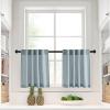 imageNICETOWN Natural Linen Curtains ampamp Drapes for Windows 84 inch Long Rod Pocket ampamp Back Tab Thick Flax Semi Sheer Privacy Assured with Light Filtering for BedroomLiving Room W55 x L84 2 PiecesStone Blue