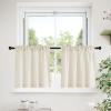 imageNICETOWN Natural Linen Curtains ampamp Drapes for Windows 84 inch Long Rod Pocket ampamp Back Tab Thick Flax Semi Sheer Privacy Assured with Light Filtering for BedroomLiving Room W55 x L84 2 PiecesNatural