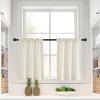 imageNICETOWN Natural Linen Curtains ampamp Drapes for Windows 84 inch Long Rod Pocket ampamp Back Tab Thick Flax Semi Sheer Privacy Assured with Light Filtering for BedroomLiving Room W55 x L84 2 PiecesNatural