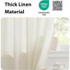 imageNICETOWN Natural Linen Curtains ampamp Drapes for Windows 84 inch Long Rod Pocket ampamp Back Tab Thick Flax Semi Sheer Privacy Assured with Light Filtering for BedroomLiving Room W55 x L84 2 PiecesNatural