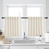 imageNICETOWN Natural Linen Curtains ampamp Drapes for Windows 84 inch Long Rod Pocket ampamp Back Tab Thick Flax Semi Sheer Privacy Assured with Light Filtering for BedroomLiving Room W55 x L84 2 PiecesNatural