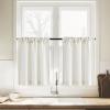 imageNICETOWN Natural Linen Curtains ampamp Drapes for Windows 84 inch Long Rod Pocket ampamp Back Tab Thick Flax Semi Sheer Privacy Assured with Light Filtering for BedroomLiving Room W55 x L84 2 PiecesLinen