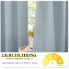 imageNICETOWN Natural Linen Curtains ampamp Drapes for Windows 84 inch Long Rod Pocket ampamp Back Tab Thick Flax Semi Sheer Privacy Assured with Light Filtering for BedroomLiving Room W55 x L84 2 PiecesStone Blue