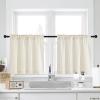 imageNICETOWN Natural Linen Curtains ampamp Drapes for Windows 84 inch Long Rod Pocket ampamp Back Tab Thick Flax Semi Sheer Privacy Assured with Light Filtering for BedroomLiving Room W55 x L84 2 PiecesNatural