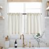 imageNICETOWN Natural Linen Curtains ampamp Drapes for Windows 84 inch Long Rod Pocket ampamp Back Tab Thick Flax Semi Sheer Privacy Assured with Light Filtering for BedroomLiving Room W55 x L84 2 PiecesLinen