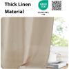 imageNICETOWN Natural Linen Curtains ampamp Drapes for Windows 84 inch Long Rod Pocket ampamp Back Tab Thick Flax Semi Sheer Privacy Assured with Light Filtering for BedroomLiving Room W55 x L84 2 PiecesAngora