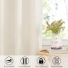 imageNICETOWN Natural Linen Curtains ampamp Drapes for Windows 84 inch Long Rod Pocket ampamp Back Tab Thick Flax Semi Sheer Privacy Assured with Light Filtering for BedroomLiving Room W55 x L84 2 PiecesNatural