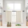 imageNICETOWN Natural Linen Curtains ampamp Drapes for Windows 84 inch Long Rod Pocket ampamp Back Tab Thick Flax Semi Sheer Privacy Assured with Light Filtering for BedroomLiving Room W55 x L84 2 PiecesNatural
