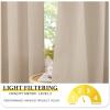 imageNICETOWN Natural Linen Curtains ampamp Drapes for Windows 84 inch Long Rod Pocket ampamp Back Tab Thick Flax Semi Sheer Privacy Assured with Light Filtering for BedroomLiving Room W55 x L84 2 PiecesAngora