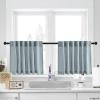 imageNICETOWN Natural Linen Curtains ampamp Drapes for Windows 84 inch Long Rod Pocket ampamp Back Tab Thick Flax Semi Sheer Privacy Assured with Light Filtering for BedroomLiving Room W55 x L84 2 PiecesStone Blue