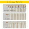 imageNICETOWN Natural Linen Curtains ampamp Drapes for Windows 84 inch Long Rod Pocket ampamp Back Tab Thick Flax Semi Sheer Privacy Assured with Light Filtering for BedroomLiving Room W55 x L84 2 PiecesNatural