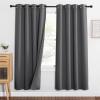 imageNICETOWN Sound Barrier 100 Blackout Divider Curtains 84quot Noise Heat and Cold Blocking Drapes with Felt Fabric Lining for Noise ReducingNurseryDaytime SleepBedroom White 2 PCs 52quot WideGrey
