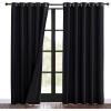 imageNICETOWN Sound Barrier 100 Blackout Divider Curtains 84quot Noise Heat and Cold Blocking Drapes with Felt Fabric Lining for Noise ReducingNurseryDaytime SleepBedroom White 2 PCs 52quot WideBlack