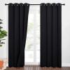 imageNICETOWN Sound Barrier 100 Blackout Divider Curtains 84quot Noise Heat and Cold Blocking Drapes with Felt Fabric Lining for Noise ReducingNurseryDaytime SleepBedroom White 2 PCs 52quot WideBlack