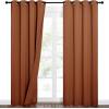 imageNICETOWN Sound Barrier 100 Blackout Divider Curtains 84quot Noise Heat and Cold Blocking Drapes with Felt Fabric Lining for Noise ReducingNurseryDaytime SleepBedroom White 2 PCs 52quot WideBurnt Orange