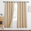 imageNICETOWN Sound Barrier 100 Blackout Divider Curtains 84quot Noise Heat and Cold Blocking Drapes with Felt Fabric Lining for Noise ReducingNurseryDaytime SleepBedroom White 2 PCs 52quot WideBiscotti Beige