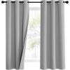 imageNICETOWN Sound Barrier 100 Blackout Divider Curtains 84quot Noise Heat and Cold Blocking Drapes with Felt Fabric Lining for Noise ReducingNurseryDaytime SleepBedroom White 2 PCs 52quot WideSilver Grey