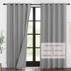 imageNICETOWN Sound Barrier 100 Blackout Divider Curtains 84quot Noise Heat and Cold Blocking Drapes with Felt Fabric Lining for Noise ReducingNurseryDaytime SleepBedroom White 2 PCs 52quot WideSilver Grey
