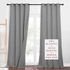 imageNICETOWN Sound Barrier 100 Blackout Divider Curtains 84quot Noise Heat and Cold Blocking Drapes with Felt Fabric Lining for Noise ReducingNurseryDaytime SleepBedroom White 2 PCs 52quot WideSilver Grey