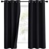 imageNICETOWN Sound Barrier 100 Blackout Divider Curtains 84quot Noise Heat and Cold Blocking Drapes with Felt Fabric Lining for Noise ReducingNurseryDaytime SleepBedroom White 2 PCs 52quot WideBlack