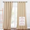 imageNICETOWN Sound Barrier 100 Blackout Divider Curtains 84quot Noise Heat and Cold Blocking Drapes with Felt Fabric Lining for Noise ReducingNurseryDaytime SleepBedroom White 2 PCs 52quot WideBiscotti Beige