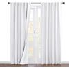 imageNICETOWN Sound Barrier 100 Blackout Divider Curtains 84quot Noise Heat and Cold Blocking Drapes with Felt Fabric Lining for Noise ReducingNurseryDaytime SleepBedroom White 2 PCs 52quot WidePure White Back Tab