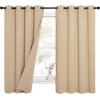 imageNICETOWN Sound Barrier 100 Blackout Divider Curtains 84quot Noise Heat and Cold Blocking Drapes with Felt Fabric Lining for Noise ReducingNurseryDaytime SleepBedroom White 2 PCs 52quot WideBiscotti Beige
