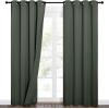 imageNICETOWN Sound Barrier 100 Blackout Divider Curtains 84quot Noise Heat and Cold Blocking Drapes with Felt Fabric Lining for Noise ReducingNurseryDaytime SleepBedroom White 2 PCs 52quot WideDark Mallard