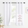 imageNICETOWN Sound Barrier 100 Blackout Divider Curtains 84quot Noise Heat and Cold Blocking Drapes with Felt Fabric Lining for Noise ReducingNurseryDaytime SleepBedroom White 2 PCs 52quot WidePure White