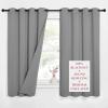 imageNICETOWN Sound Barrier 100 Blackout Divider Curtains 84quot Noise Heat and Cold Blocking Drapes with Felt Fabric Lining for Noise ReducingNurseryDaytime SleepBedroom White 2 PCs 52quot WideSilver Grey