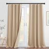 imageNICETOWN Sound Barrier 100 Blackout Divider Curtains 84quot Noise Heat and Cold Blocking Drapes with Felt Fabric Lining for Noise ReducingNurseryDaytime SleepBedroom White 2 PCs 52quot WideBiscotti Beige Back Tab