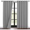 imageNICETOWN Sound Barrier 100 Blackout Divider Curtains 84quot Noise Heat and Cold Blocking Drapes with Felt Fabric Lining for Noise ReducingNurseryDaytime SleepBedroom White 2 PCs 52quot WideSilver Grey