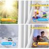 imageNICETOWN Sound Barrier 100 Blackout Divider Curtains 84quot Noise Heat and Cold Blocking Drapes with Felt Fabric Lining for Noise ReducingNurseryDaytime SleepBedroom White 2 PCs 52quot WideGrommet  Natural Linen