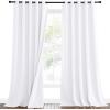 imageNICETOWN Sound Barrier 100 Blackout Divider Curtains 84quot Noise Heat and Cold Blocking Drapes with Felt Fabric Lining for Noise ReducingNurseryDaytime SleepBedroom White 2 PCs 52quot WidePure White