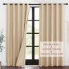 imageNICETOWN Sound Barrier 100 Blackout Divider Curtains 84quot Noise Heat and Cold Blocking Drapes with Felt Fabric Lining for Noise ReducingNurseryDaytime SleepBedroom White 2 PCs 52quot WideBiscotti Beige