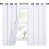 imageNICETOWN Sound Barrier 100 Blackout Divider Curtains 84quot Noise Heat and Cold Blocking Drapes with Felt Fabric Lining for Noise ReducingNurseryDaytime SleepBedroom White 2 PCs 52quot WidePure White