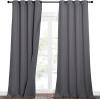 imageNICETOWN Sound Barrier 100 Blackout Divider Curtains 84quot Noise Heat and Cold Blocking Drapes with Felt Fabric Lining for Noise ReducingNurseryDaytime SleepBedroom White 2 PCs 52quot WideGrey
