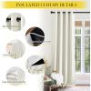 imageNICETOWN Sound Barrier 100 Blackout Divider Curtains 84quot Noise Heat and Cold Blocking Drapes with Felt Fabric Lining for Noise ReducingNurseryDaytime SleepBedroom White 2 PCs 52quot WideGrommet  Greyish White Linen