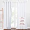 imageNICETOWN Sound Barrier 100 Blackout Divider Curtains 84quot Noise Heat and Cold Blocking Drapes with Felt Fabric Lining for Noise ReducingNurseryDaytime SleepBedroom White 2 PCs 52quot WidePure White